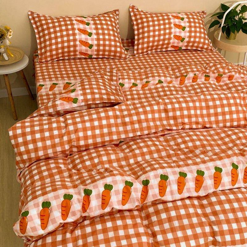Three-Piece Set Of Single Bed Sheets In Student Dormitory