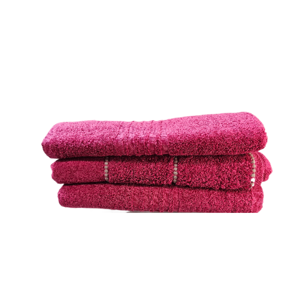 Magenta Luxe Embroidered Towels