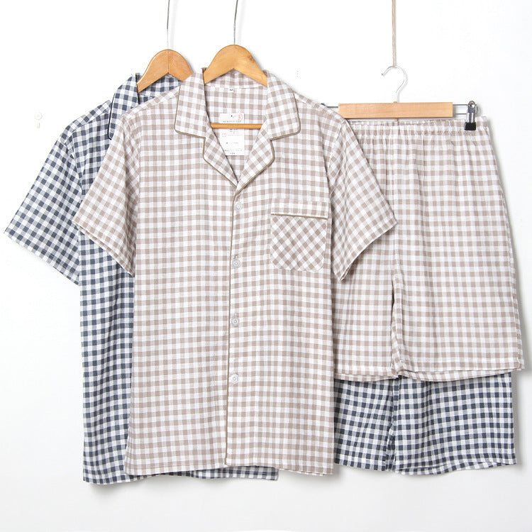 Men's Pajamas Double Gauze Home Service Suit
