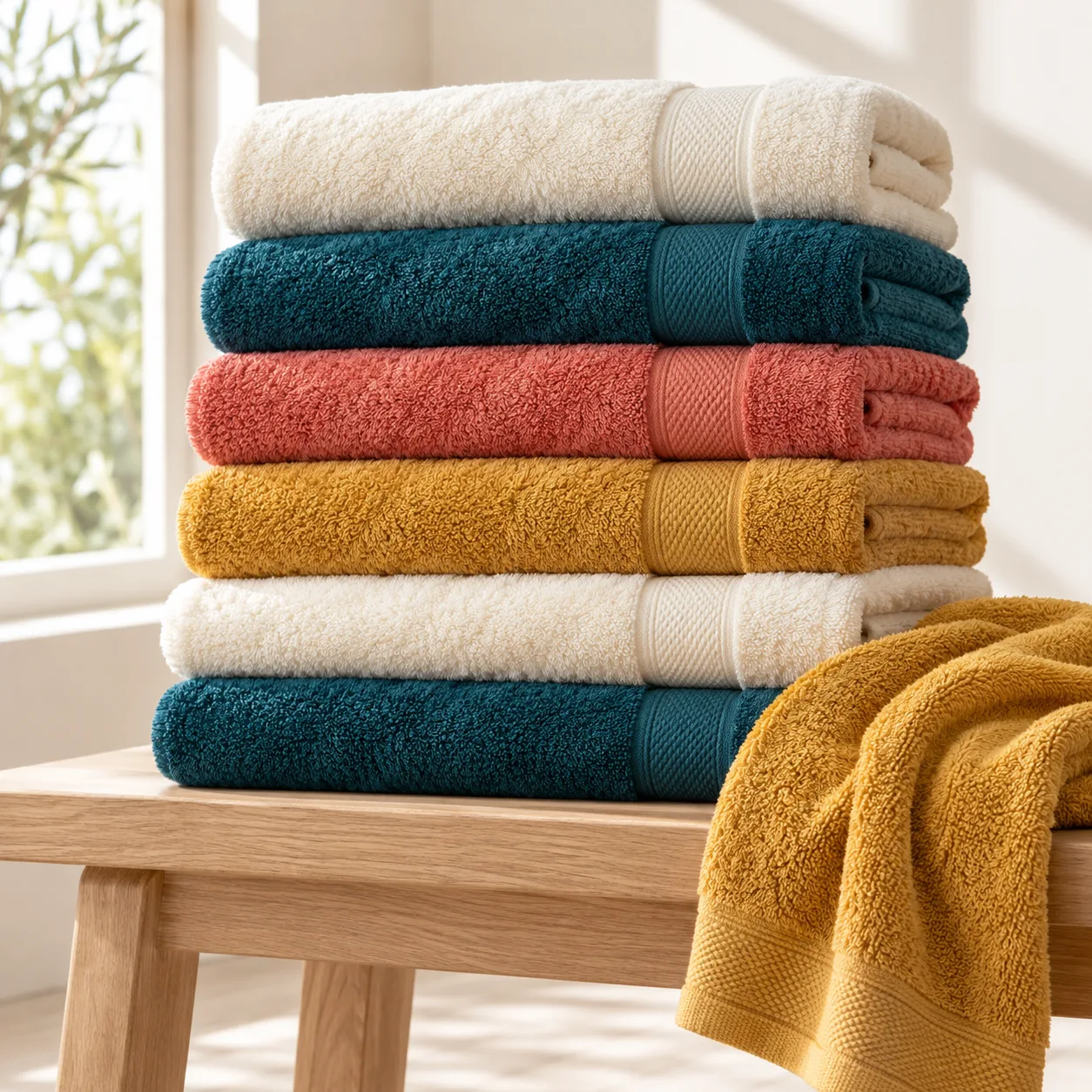 Colorful cotton towels